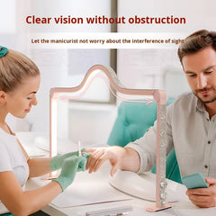 Super Bright Half-Moon UV Lamp Foldable Plastic Table Lamp for Manicure Work Beauty Lamp for Live Broadcasts