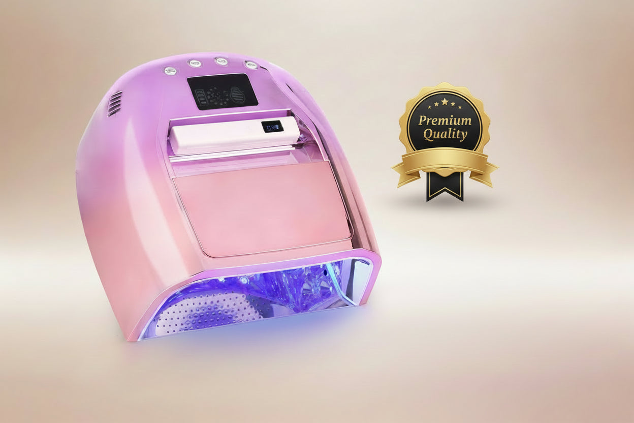 Gradient Purple High Power Cordless Nail Lamp 128W Hybrid Pro Cure Gel 2 1 Mini Tips Lamp Salon Use Nail Art Salon Tools