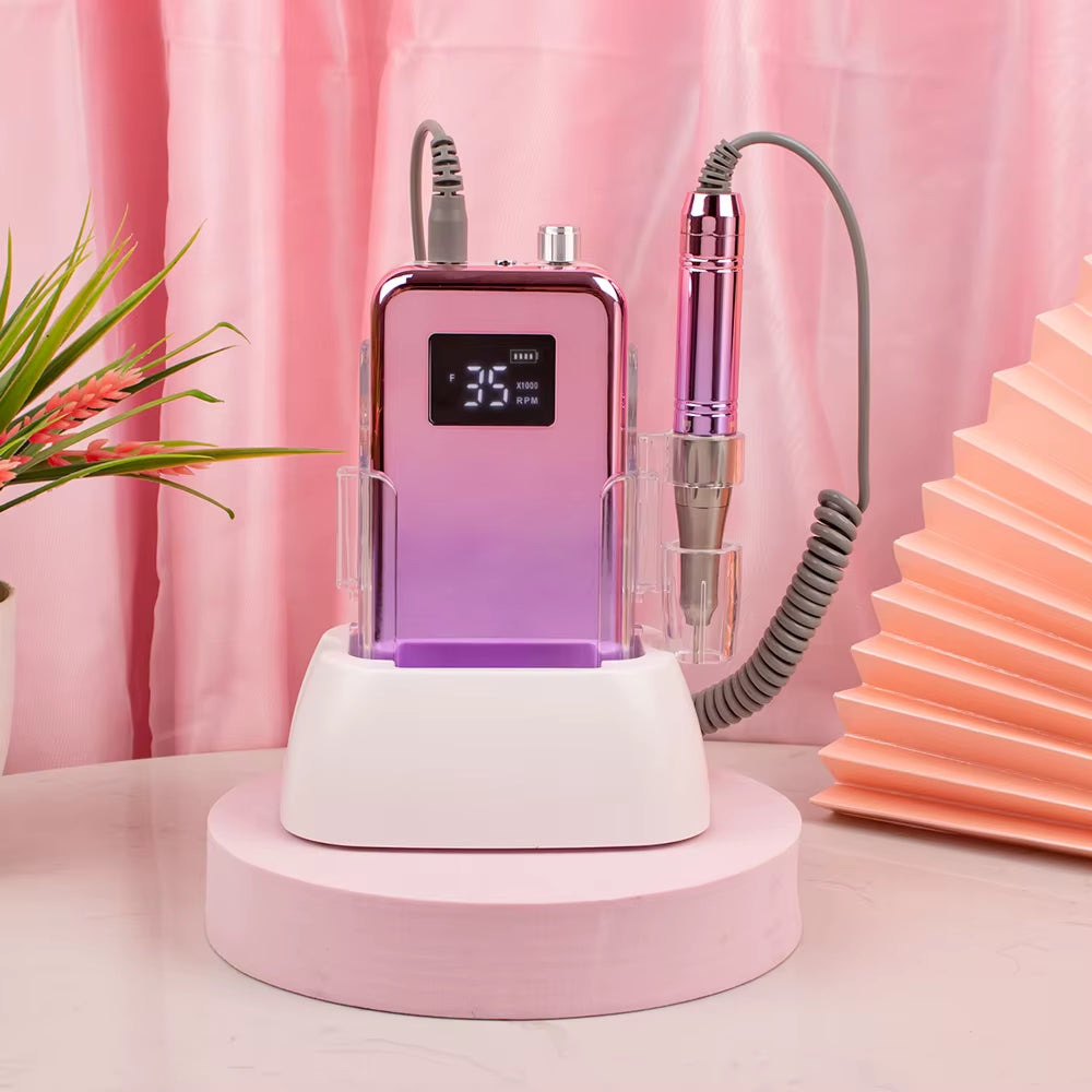 New Arrivals Portable 65W High Power Coreless Motor Nail Drill Machine 35000RPM Polisher Made of Durable Plastic for Salons
