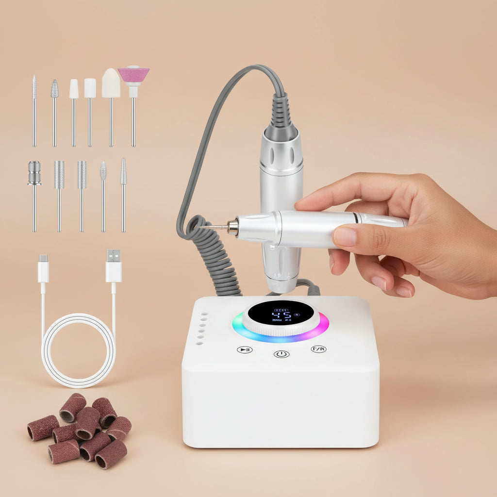 Customizable Logo Rechargeable 45000RPM Electric E-File Nail Drill Machine Plastic Manicure Compatible Nail Drill with Logo