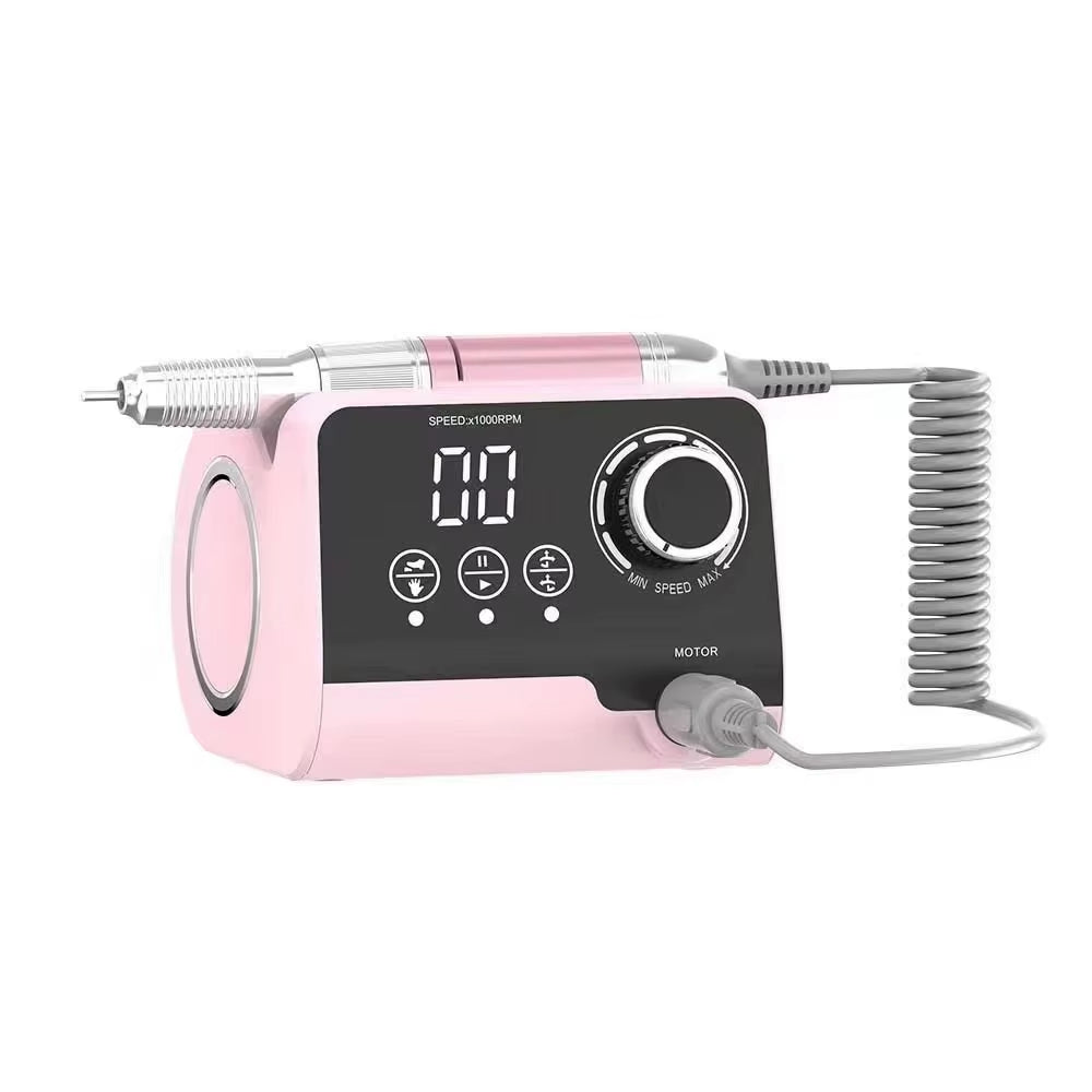Portable High-Power 35000RPM Salon Nail Drill Machine with Nail File Plastic Desktop Display