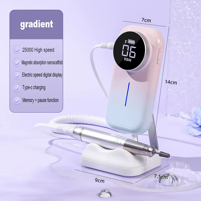 High Quality Cordless Electric Nail Drill Grinder Wholesale Portable Manicure Equipment