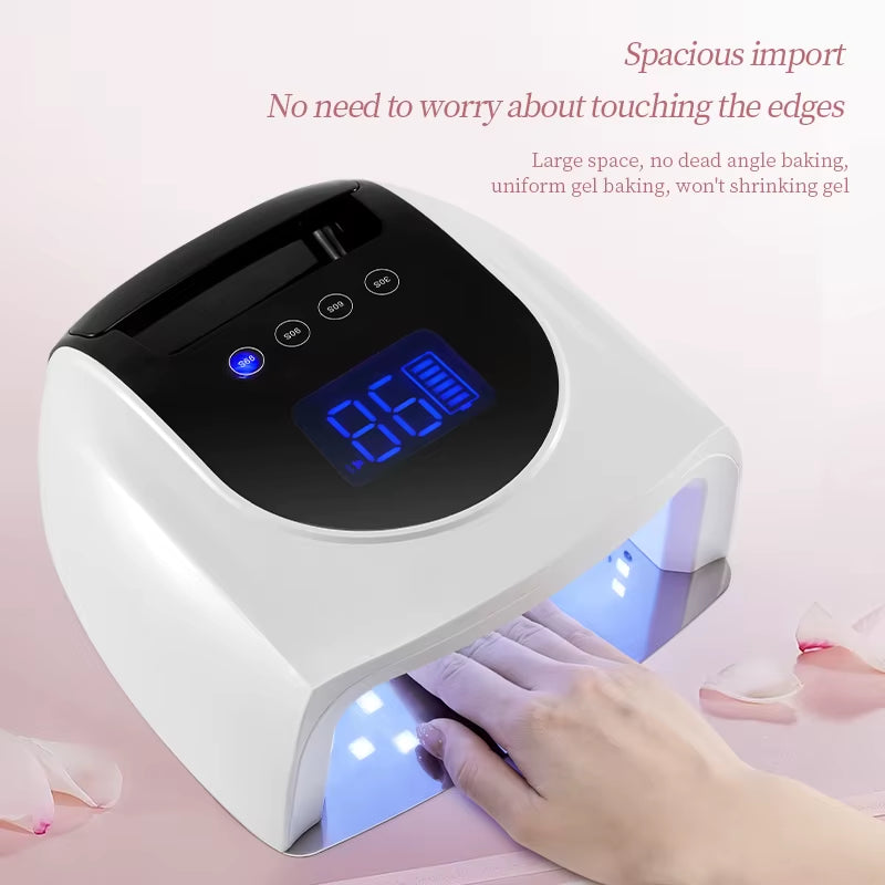 Professional 96W Nail Uv Led Lamp Customize Logo Rechargeable Cordless Nail Lamp Salon Uv Lamp for Nails