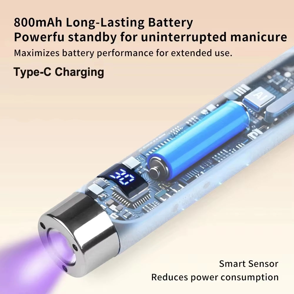 New AI Sensor Rechargeable Cordless UV LED Gel Nail Lamp High Quality Portable Mini Table Dryer Battery Powered Nail Art