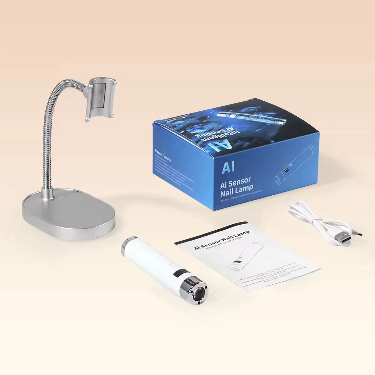 New AI Sensor Rechargeable Cordless UV LED Gel Nail Lamp High Quality Portable Mini Table Dryer Battery Powered Nail Art