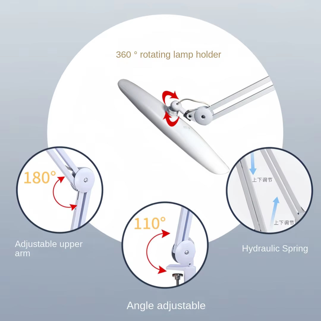 Desktop Folding Table Lamp Clip-Type Eye Protection Learning Shark Lamp Nail Art & Eyelash Pattern Full-Spectrum UV Beauty Lamp