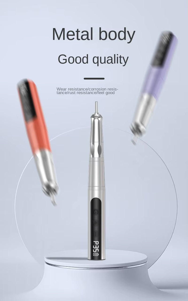 Portable Mini Manicure Machine Pen Professional 35000RPM Electric Nail Drill with Cordless 35000RPM Professional Nail File Kit