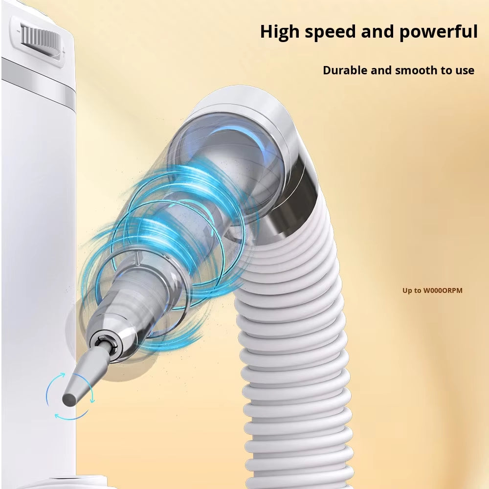 Professional 2-In-1 Nail Drill Brushless Motor with Low Noise Vacuum Cleaner and Dust Collector for Nail Salons