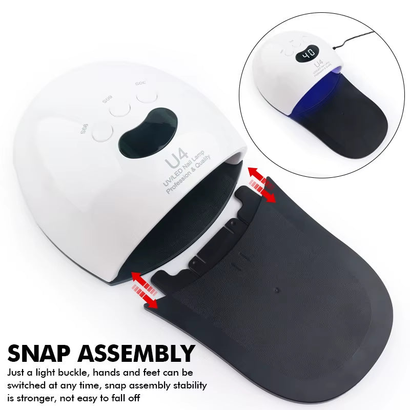 Latest Home & Salon UV LED Nail Dryer Plastic Pedicure UV Lamp for Gel Curing Polish Pedicure UV Lamp