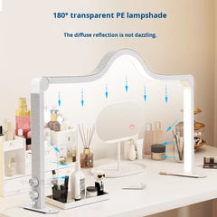 Super Bright Half-Moon UV Lamp Foldable Plastic Table Lamp for Manicure Work Beauty Lamp for Live Broadcasts