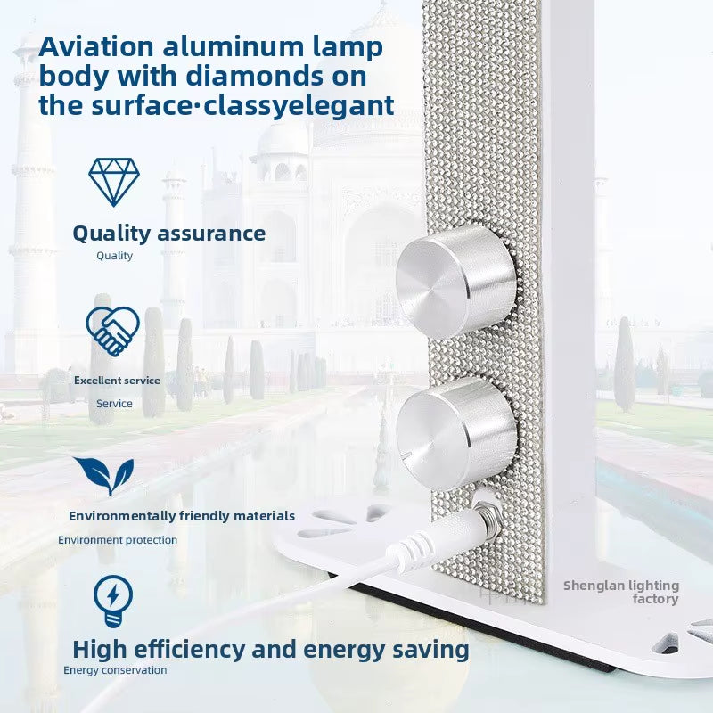 Super Bright Half-Moon UV Lamp Foldable Plastic Table Lamp for Manicure Work Beauty Lamp for Live Broadcasts