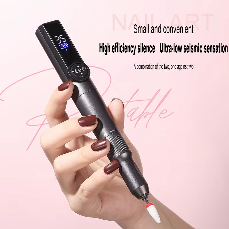 2024 NEW 2-In-1 Portable Mini Remove Nail Drill 35000 Rpm Polish Acrylic Nail Electric Nail Drill Pen Uv Lamp