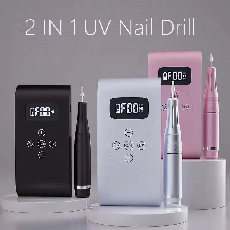 2021 Portable Electric Nail Drill Machine Cordless E File 35000RPM Care Tool New Model with Plastic Material