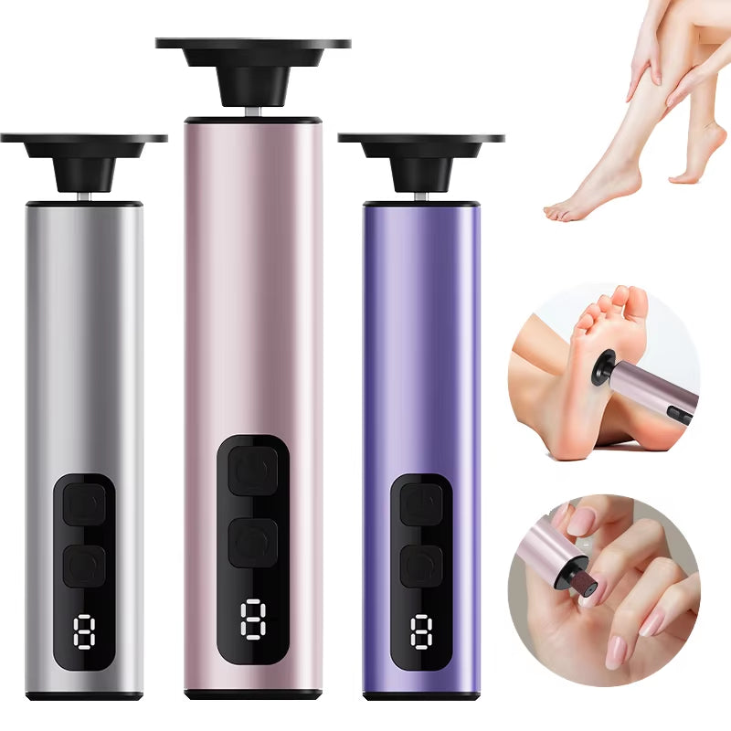 2 in 1 Rechargeable Electric Callus Remover & Nail Drill Set Stainless Steel Foot Care Tool Source Factory Wholesale Beauty Tool