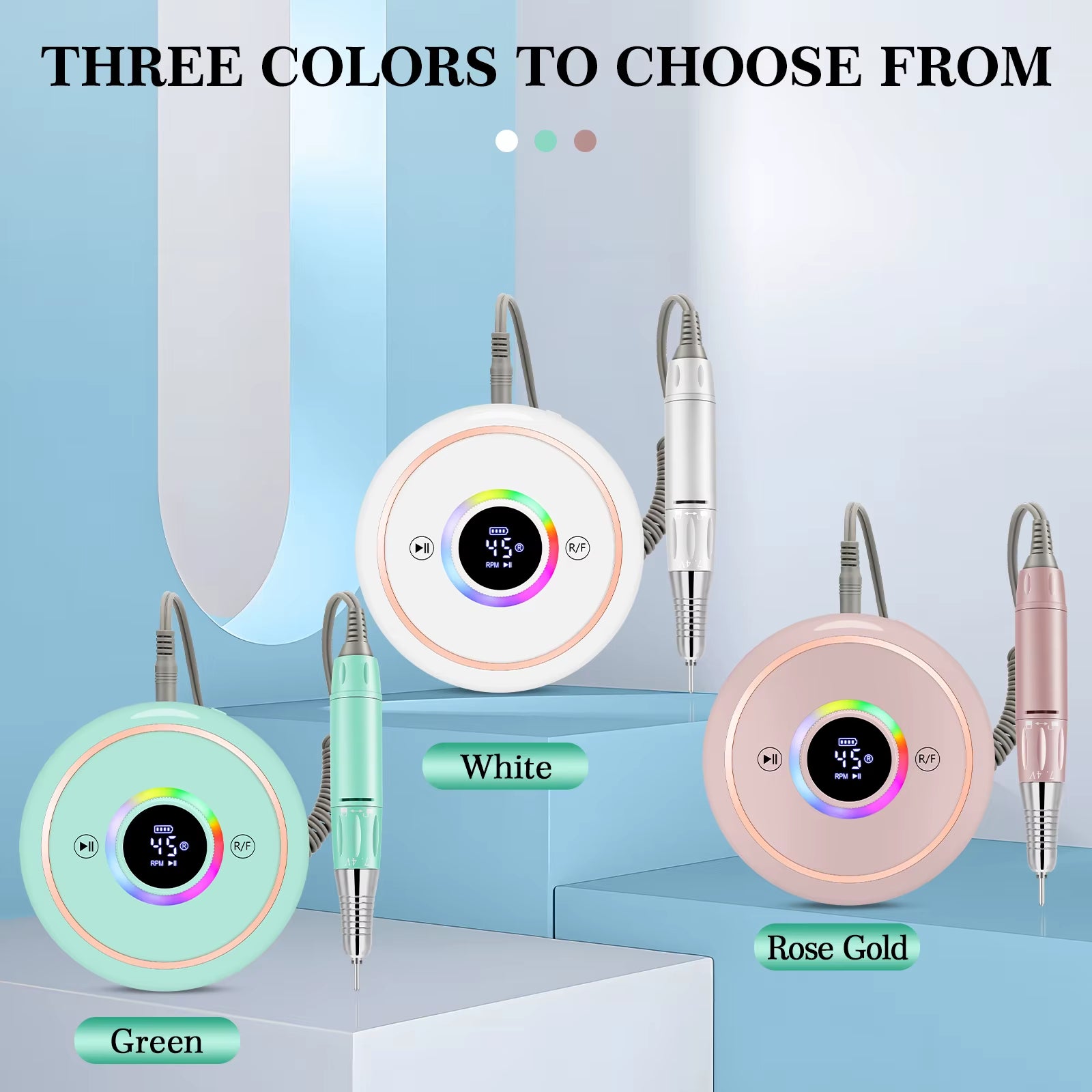 Professional 45000Rpm Rechargeable Electric Nail Drill 36W Nail Sander Machine New Arrival for Salon Use Made of Durable Plastic