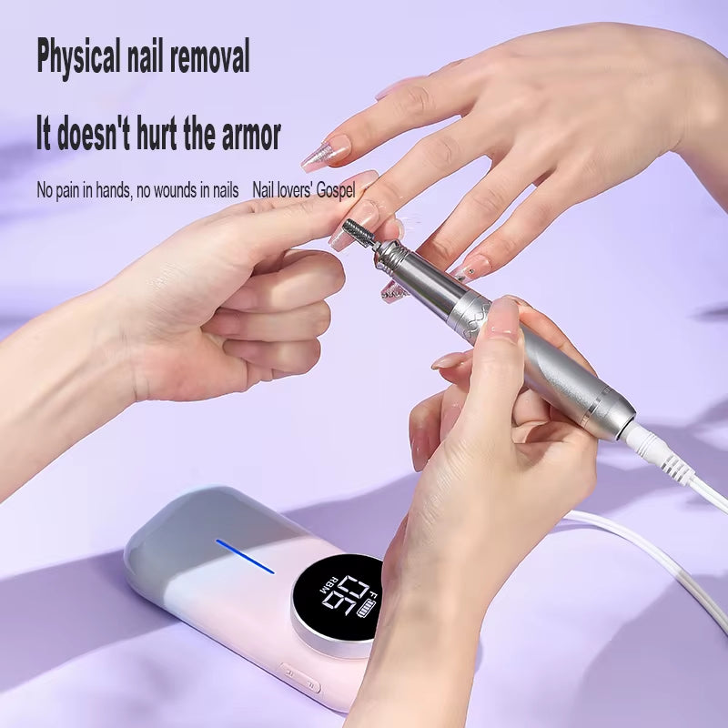 High Quality Cordless Electric Nail Drill Grinder Wholesale Portable Manicure Equipment