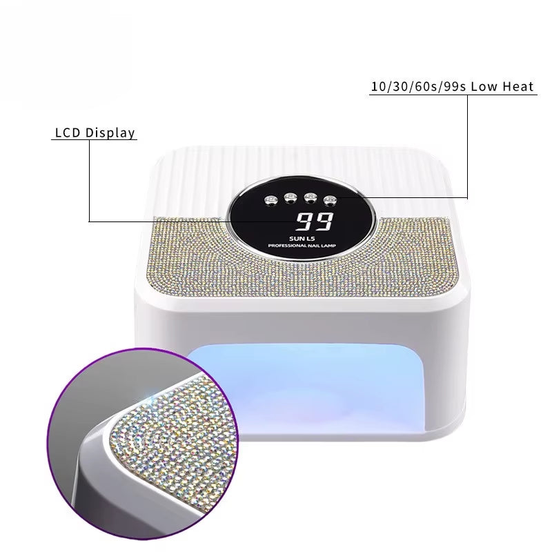 Professional UV LED Nail Dryer SUN L5 Salon Tool with High Power 268W Diamond Lamp Electric Fast Curing