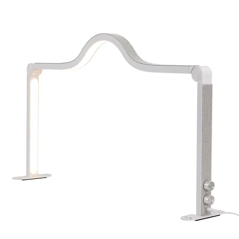 Super Bright Half-Moon UV Lamp Foldable Plastic Table Lamp for Manicure Work Beauty Lamp for Live Broadcasts